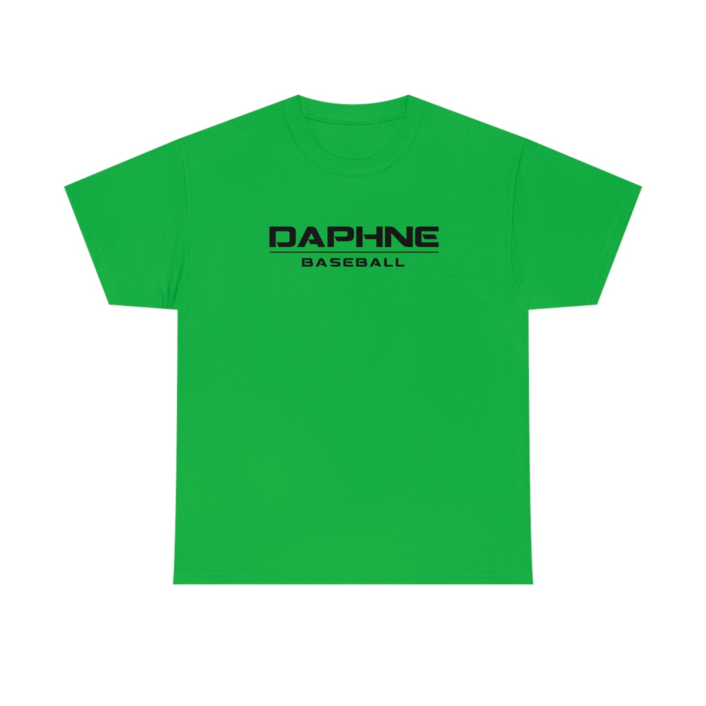 Mens Daphne Baseball Tshirt Black Text
