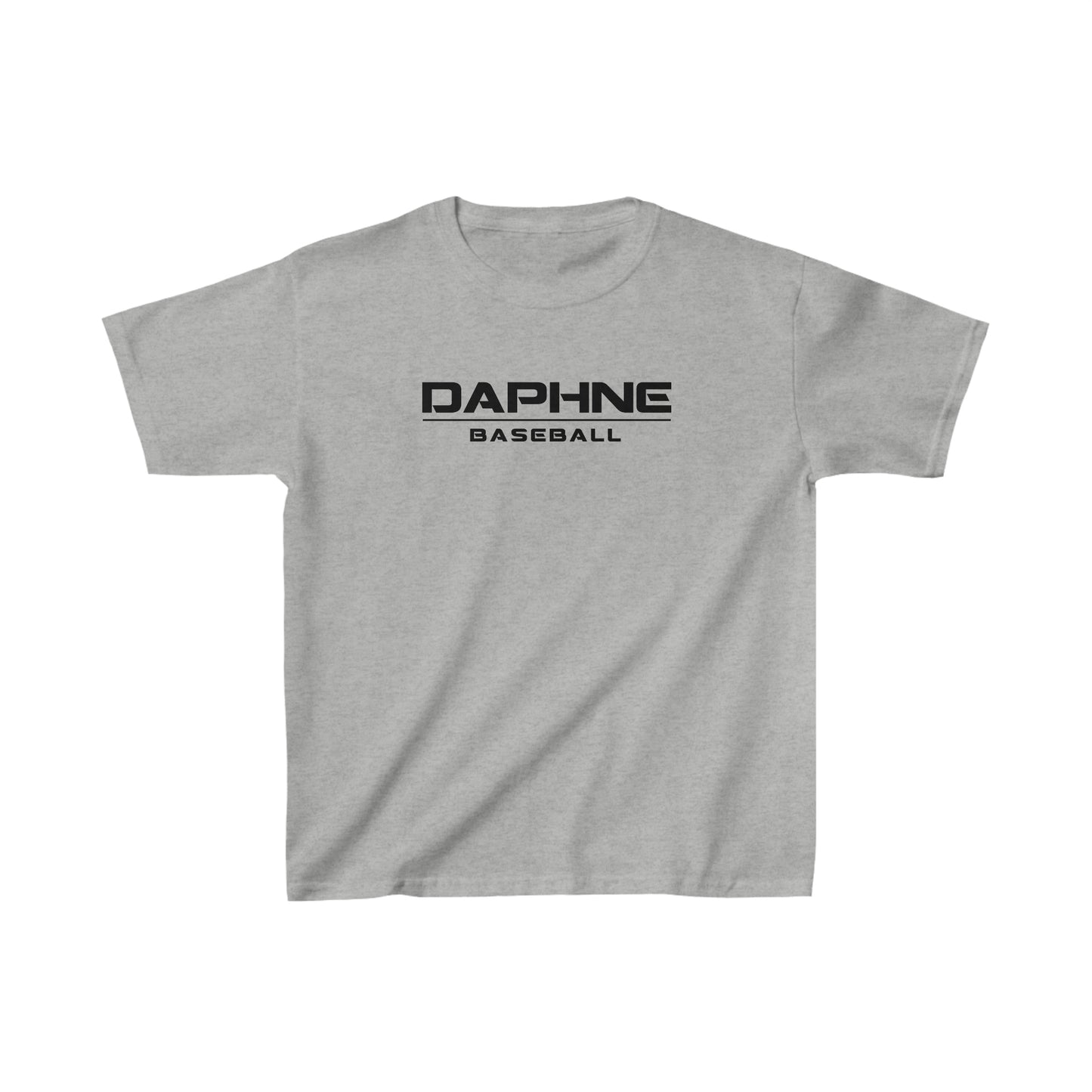 Boys Daphne Baseball Tshirt Black Text
