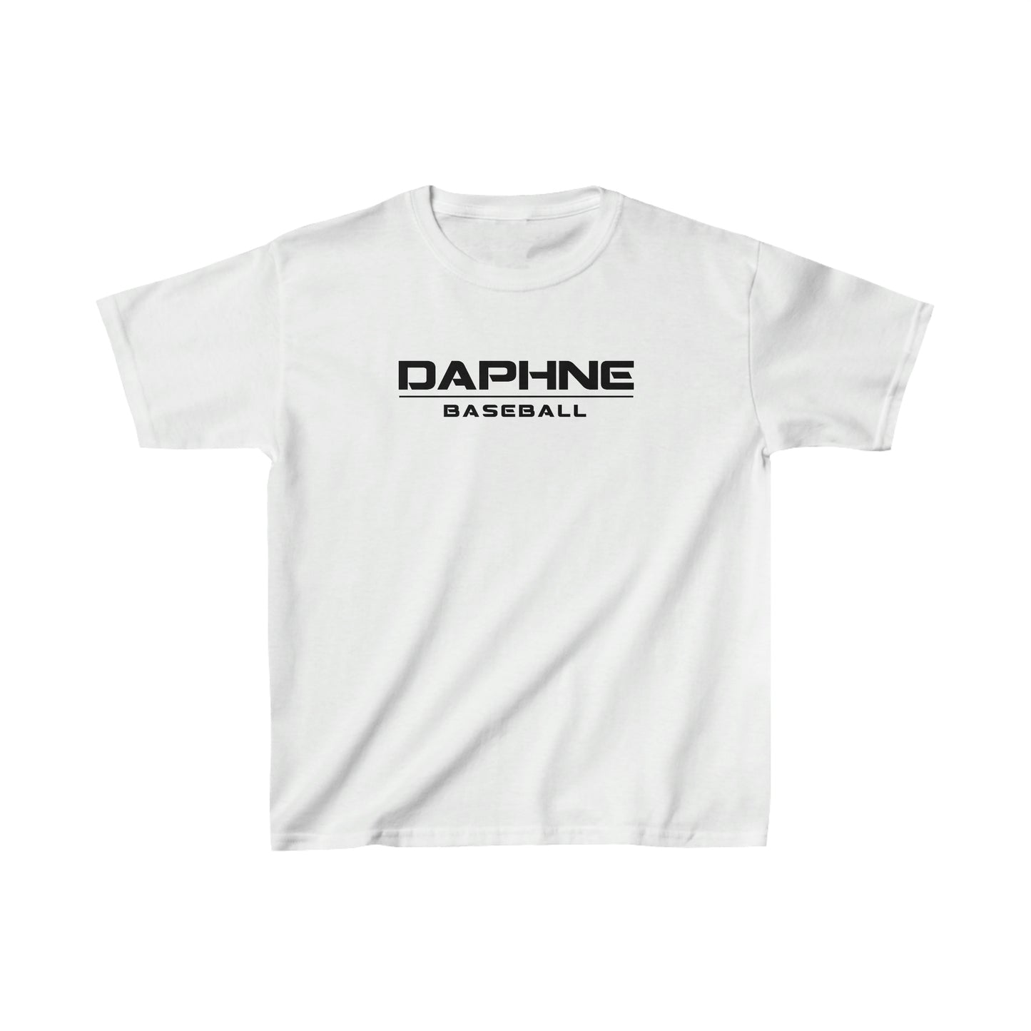 Boys Daphne Baseball Tshirt Black Text