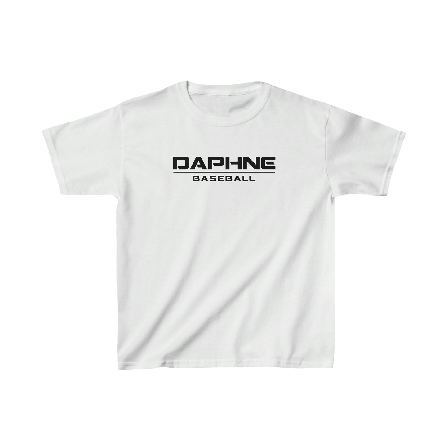 Boys Daphne Baseball Tshirt Black Text