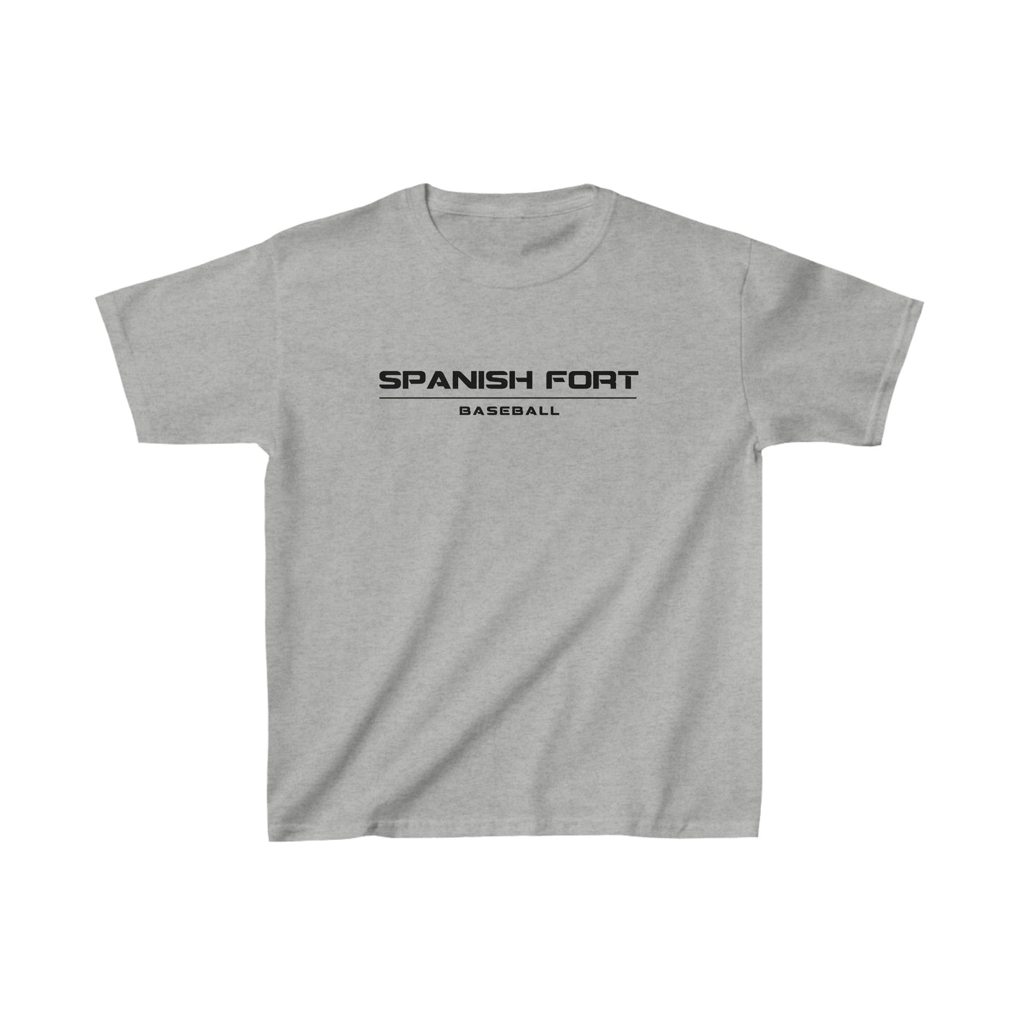 Boys Spanish Fort Baseball Tshirt Black Text