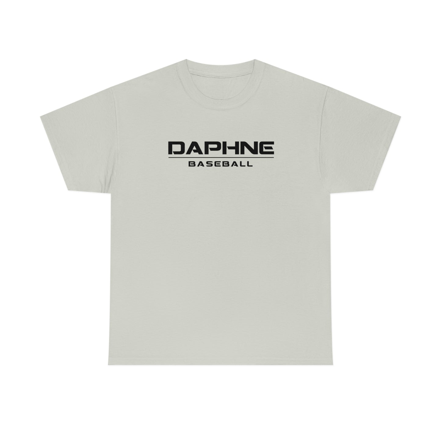 Mens Daphne Baseball Tshirt Black Text