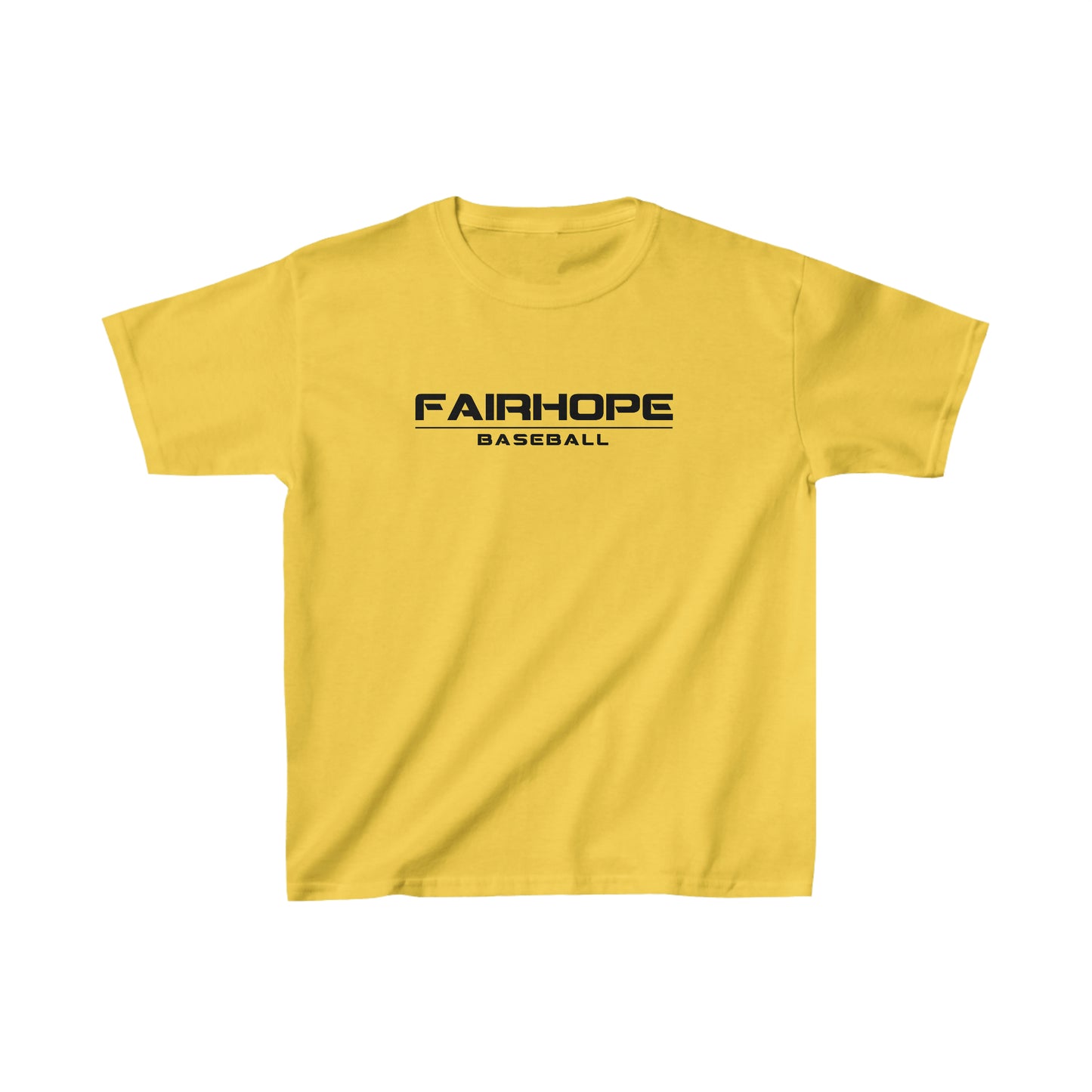 Boys Fairhope Baseball Tshirt Black Text