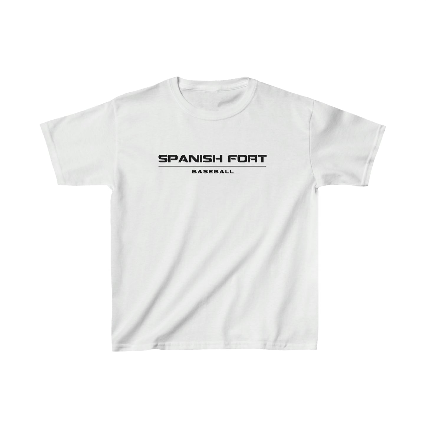 Boys Spanish Fort Baseball Tshirt Black Text