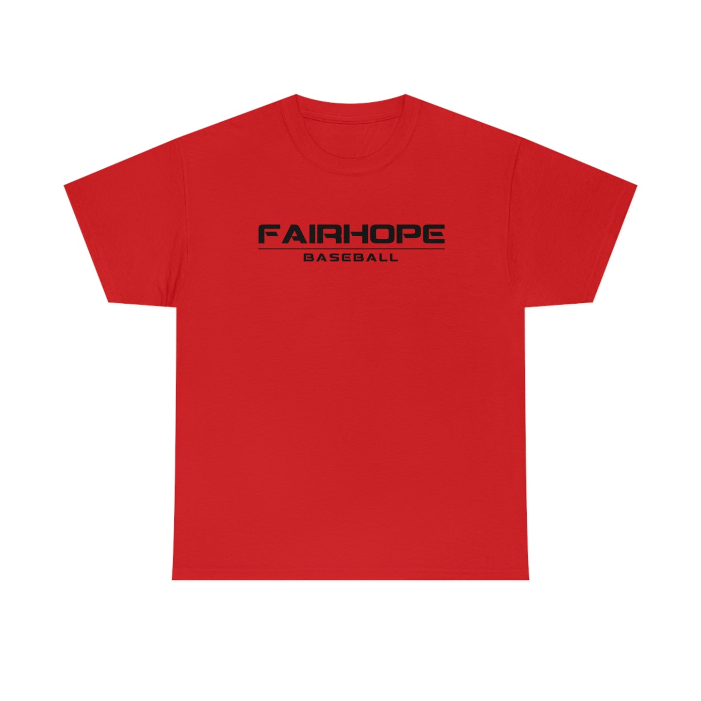 Mens Fairhope Baseball Tee Black Text