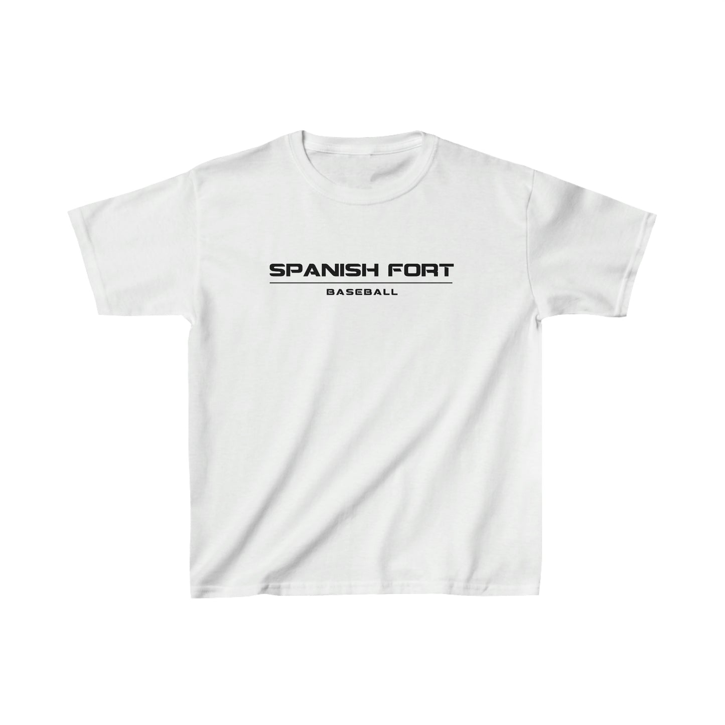 Boys Spanish Fort Baseball Tshirt Black Text