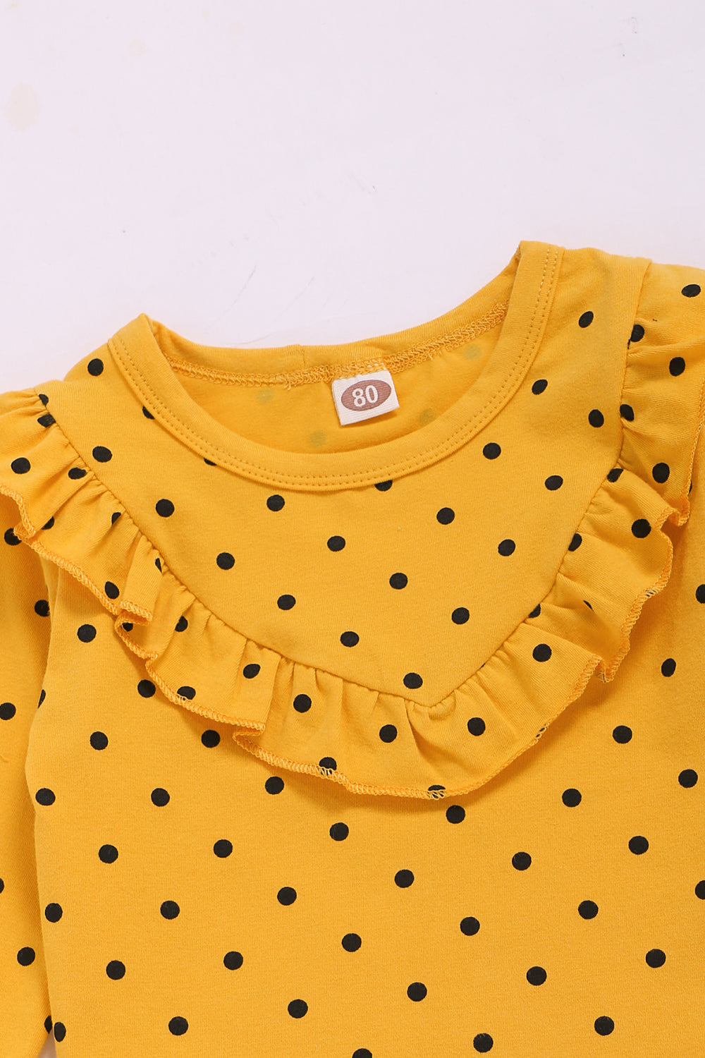 Baby Girls Polka Dot Ruffle Top and Pants Set