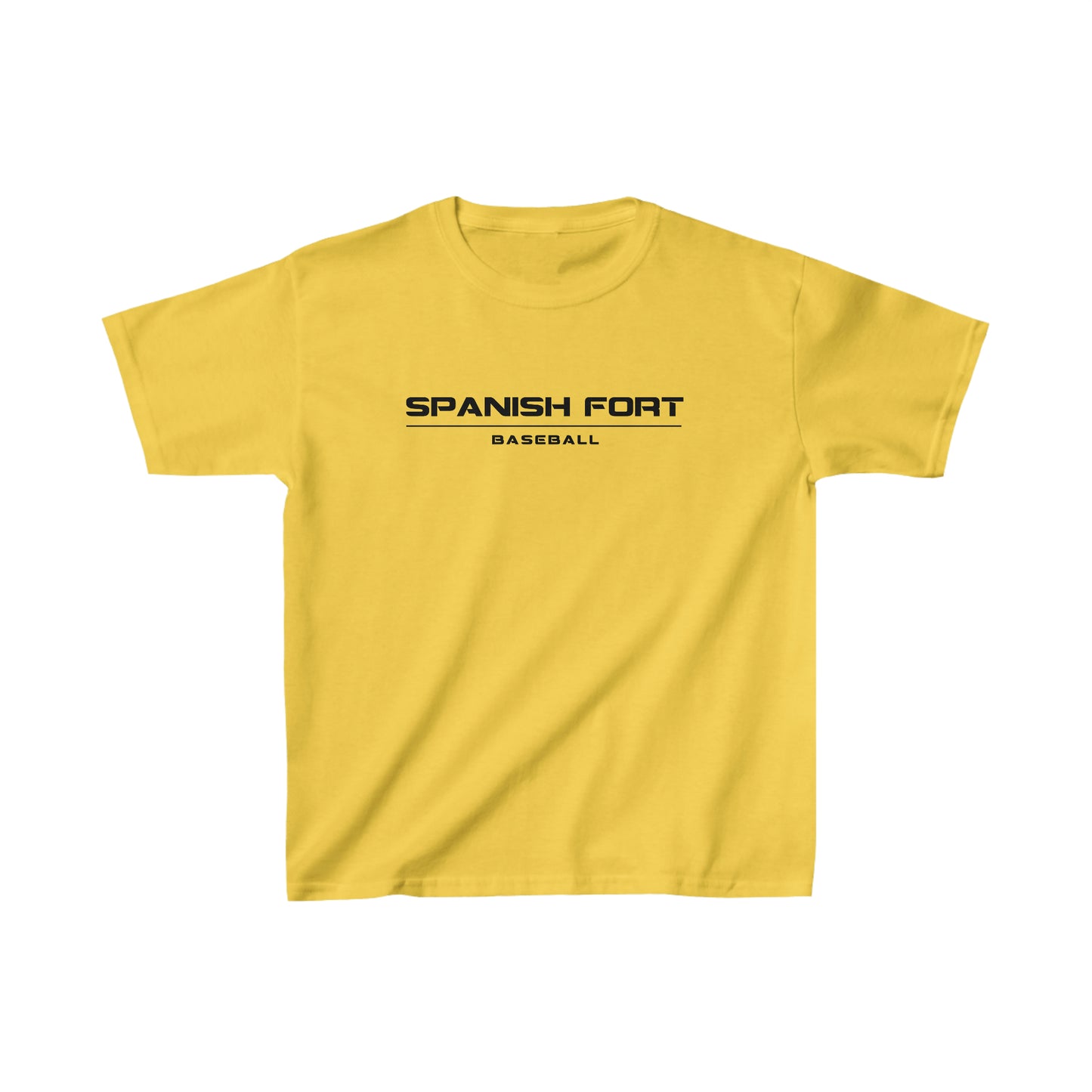 Boys Spanish Fort Baseball Tshirt Black Text