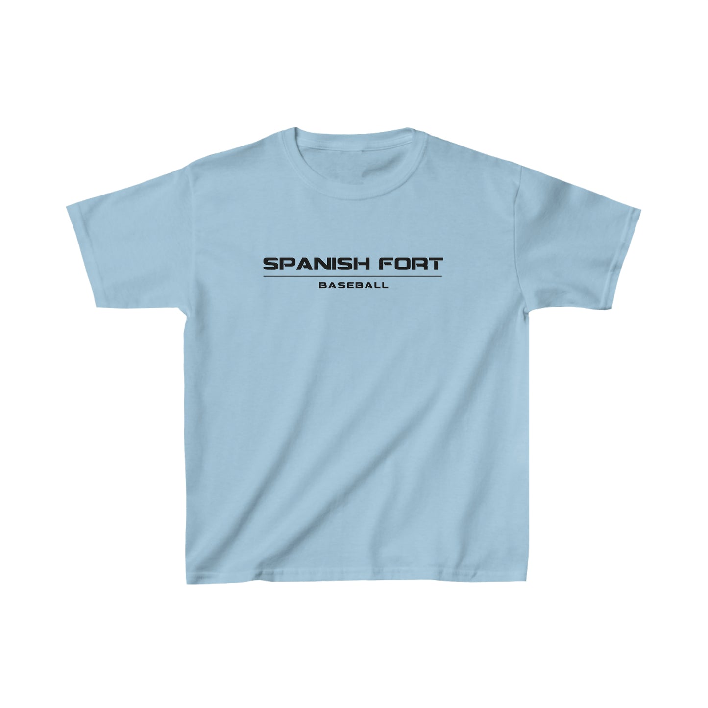 Boys Spanish Fort Baseball Tshirt Black Text