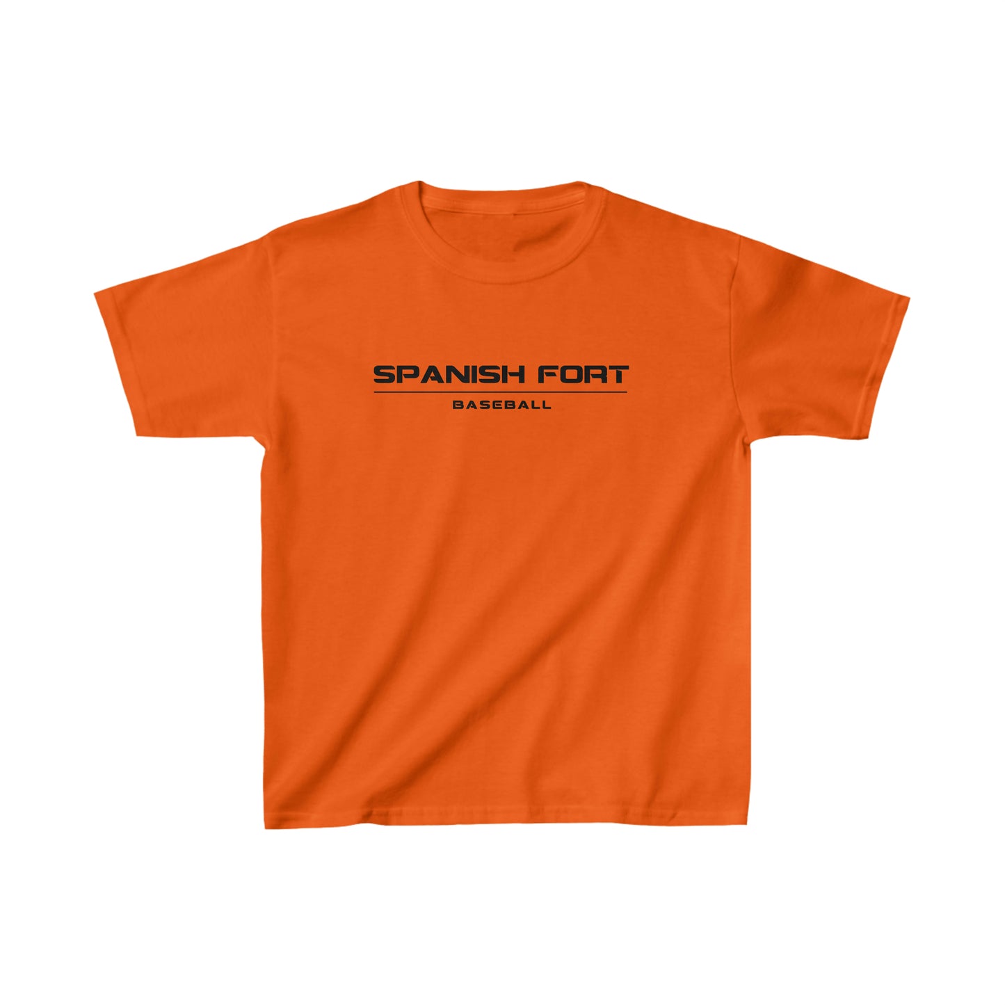 Boys Spanish Fort Baseball Tshirt Black Text