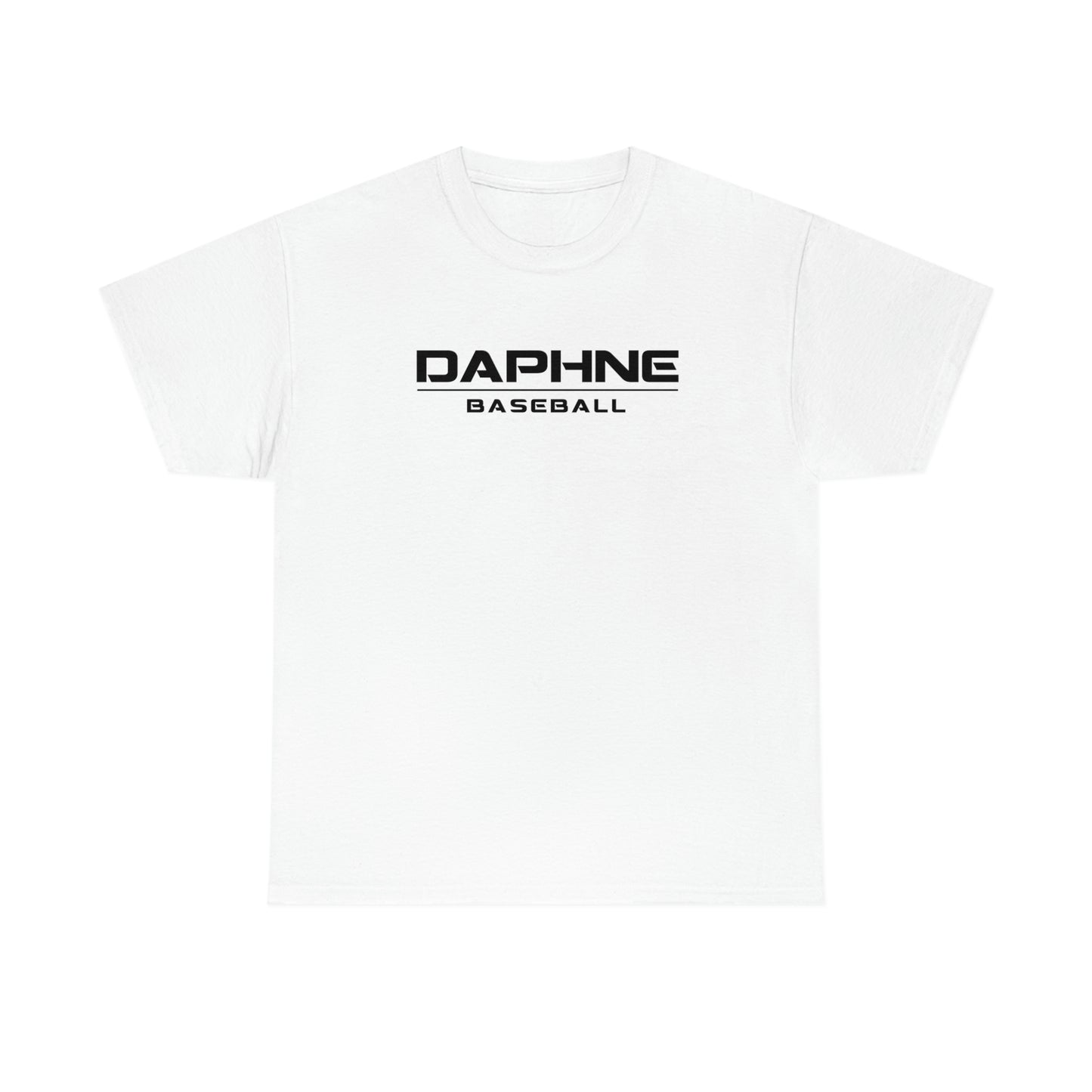 Mens Daphne Baseball Tshirt Black Text