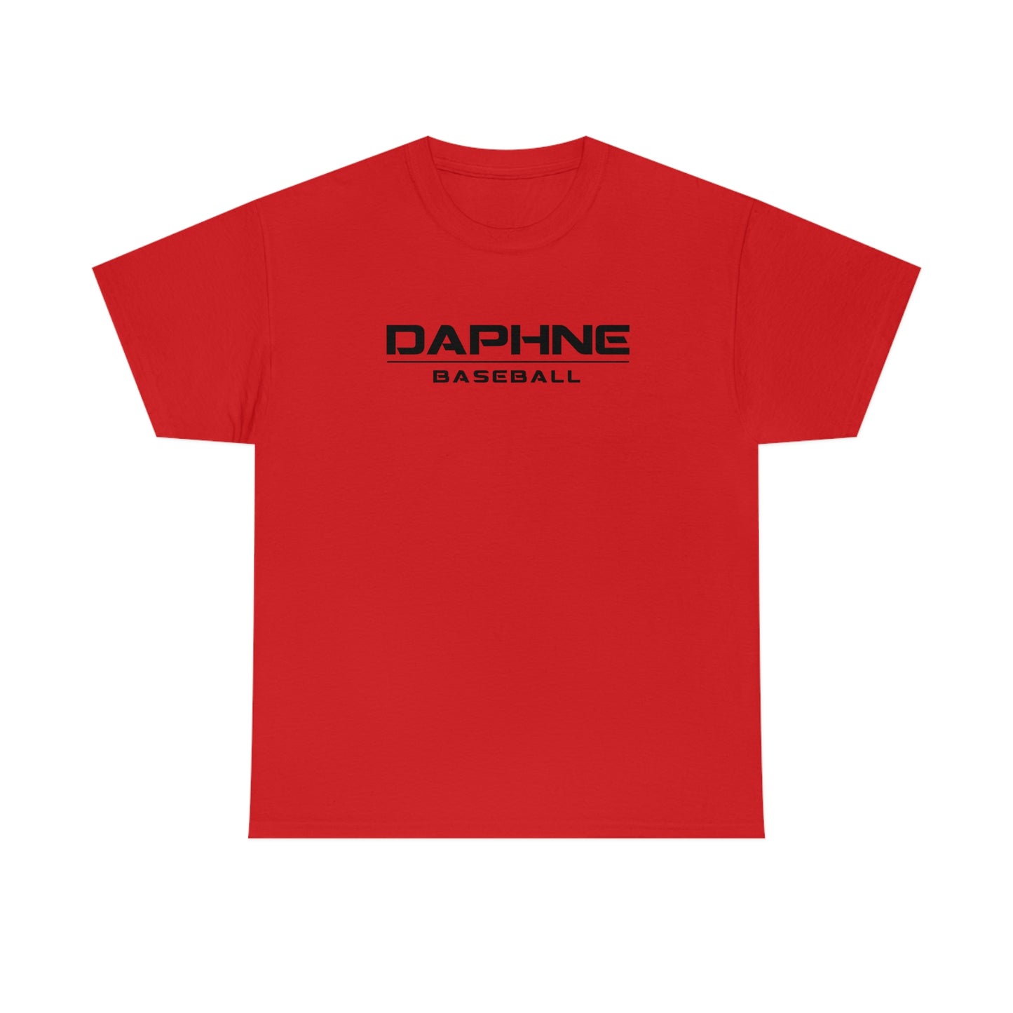 Mens Daphne Baseball Tshirt Black Text