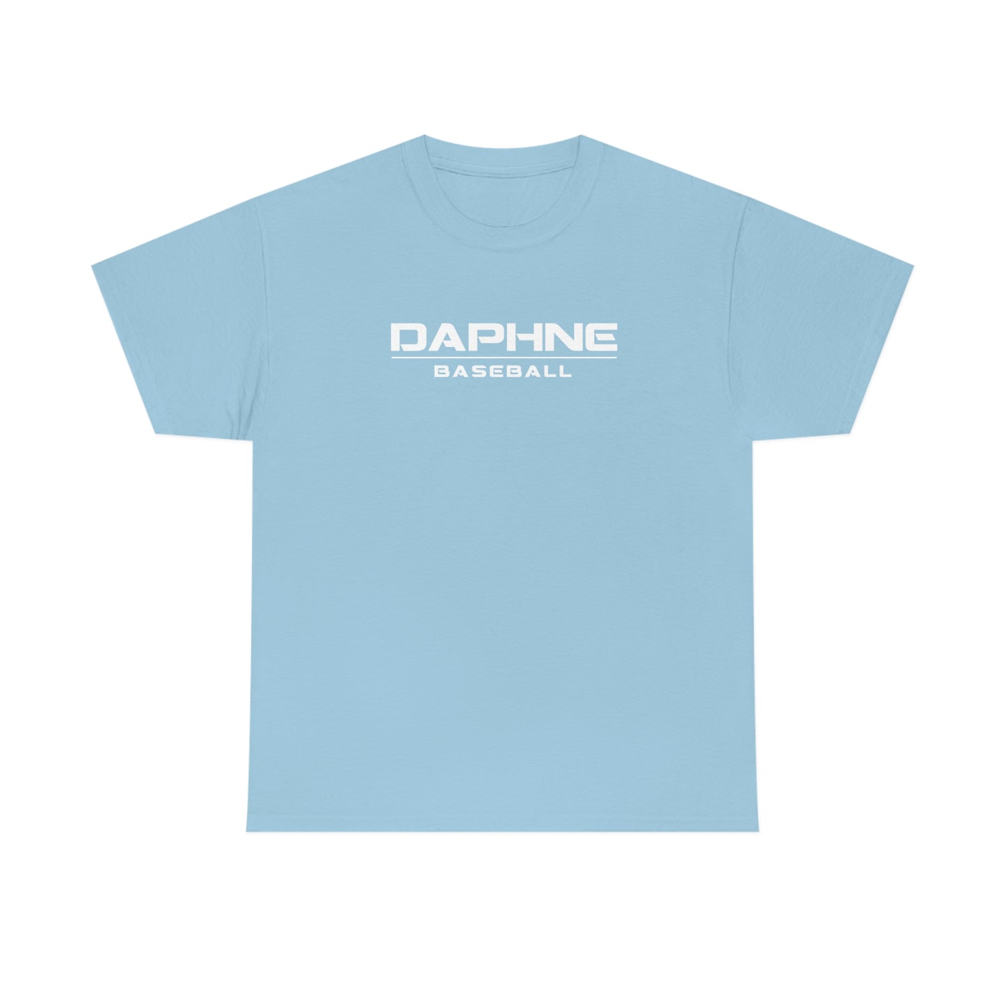 Mens Daphne Baseball Tshirt White Text