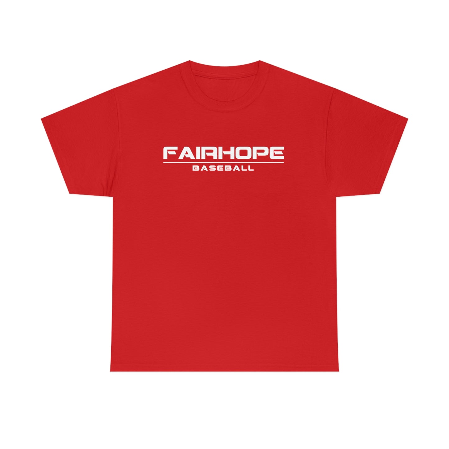 Mens Fairhope Baseball Tshirt White Text