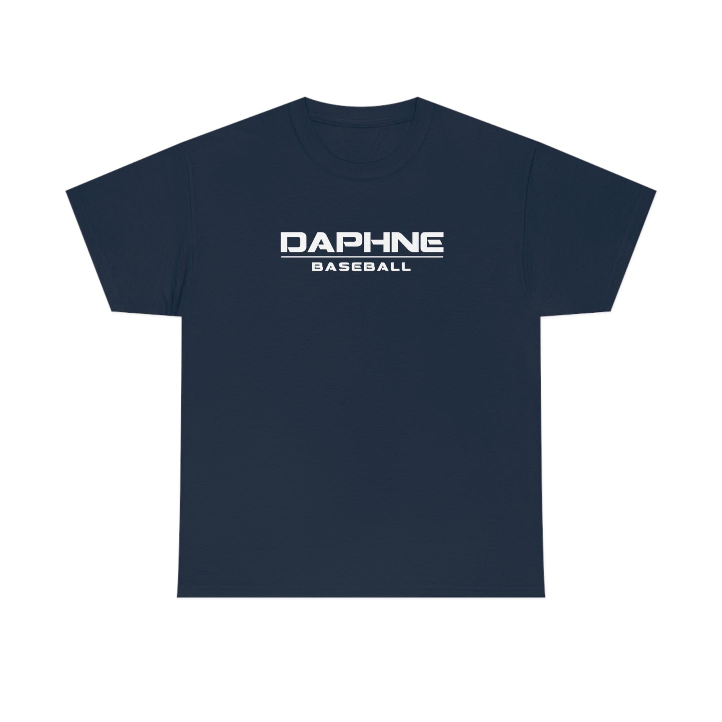 Mens Daphne Baseball Tshirt White Text