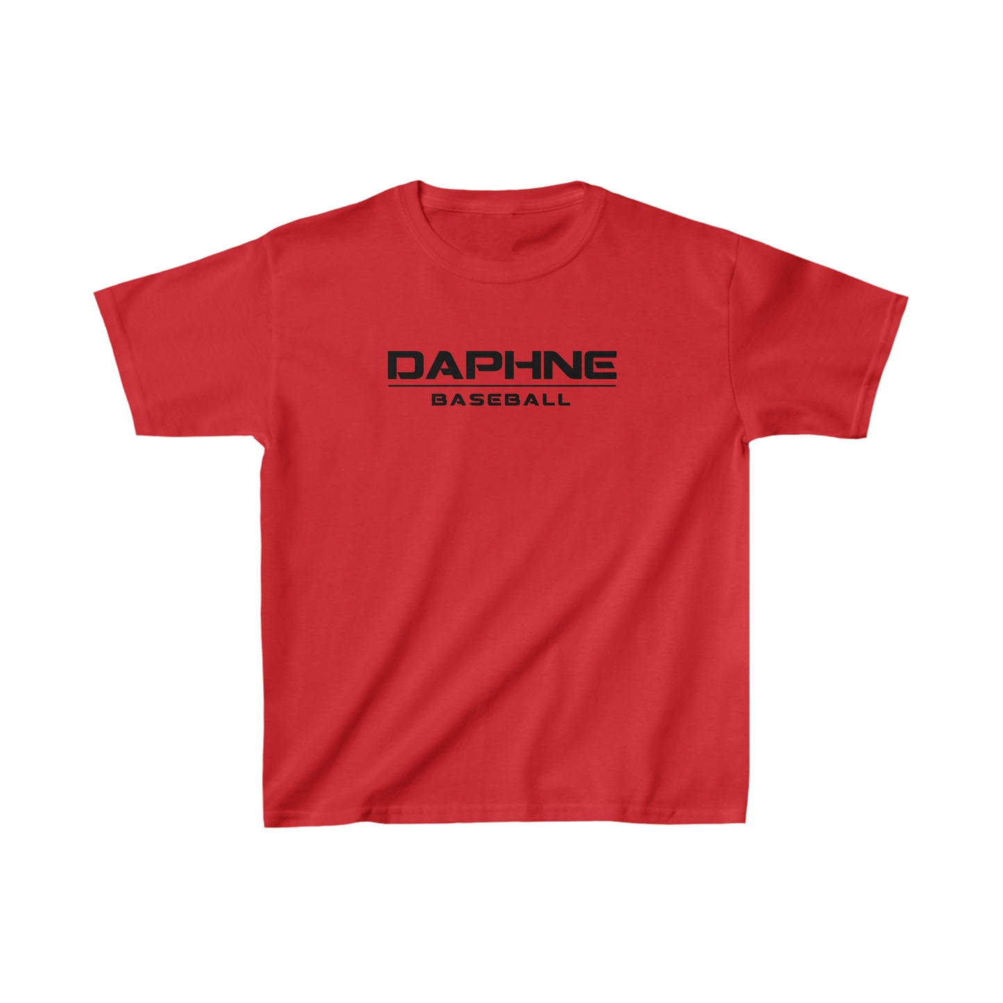 Boys Daphne Baseball Tshirt Black Text