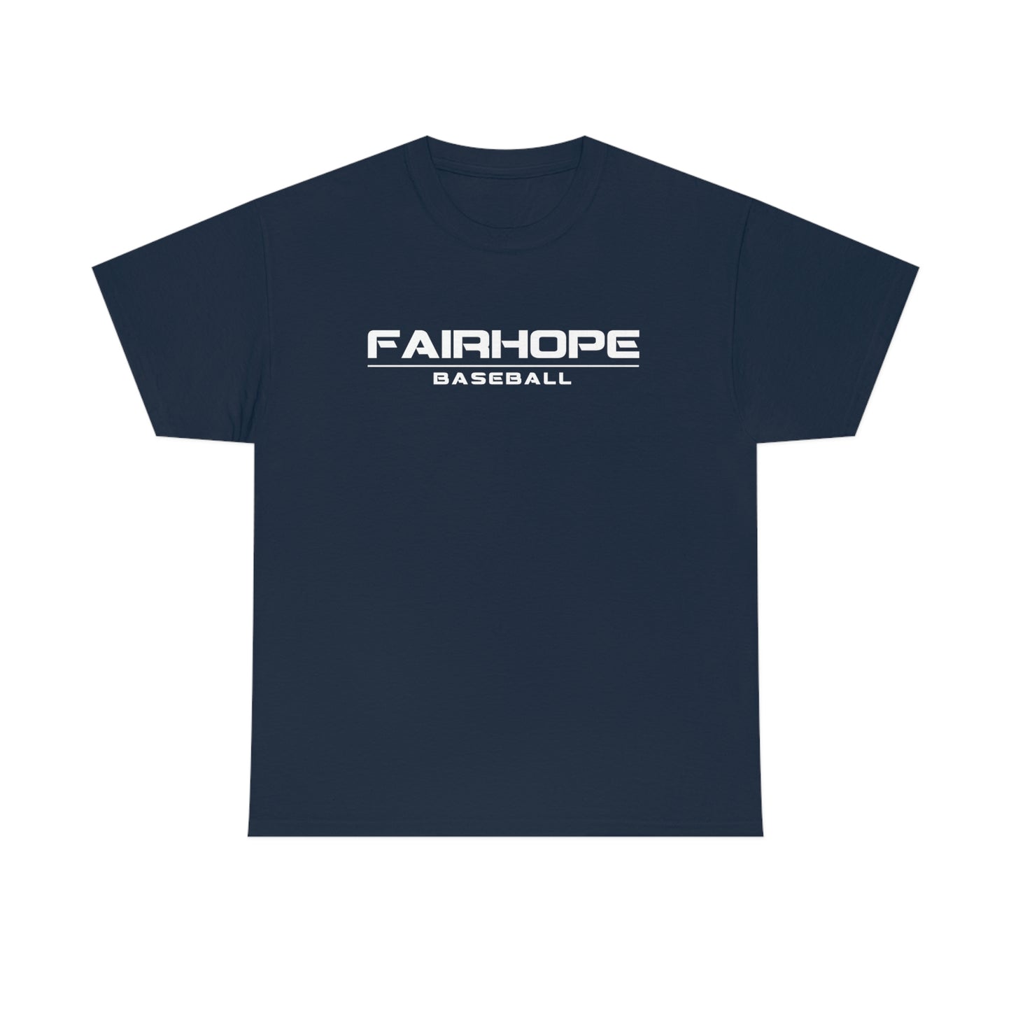 Mens Fairhope Baseball Tshirt White Text