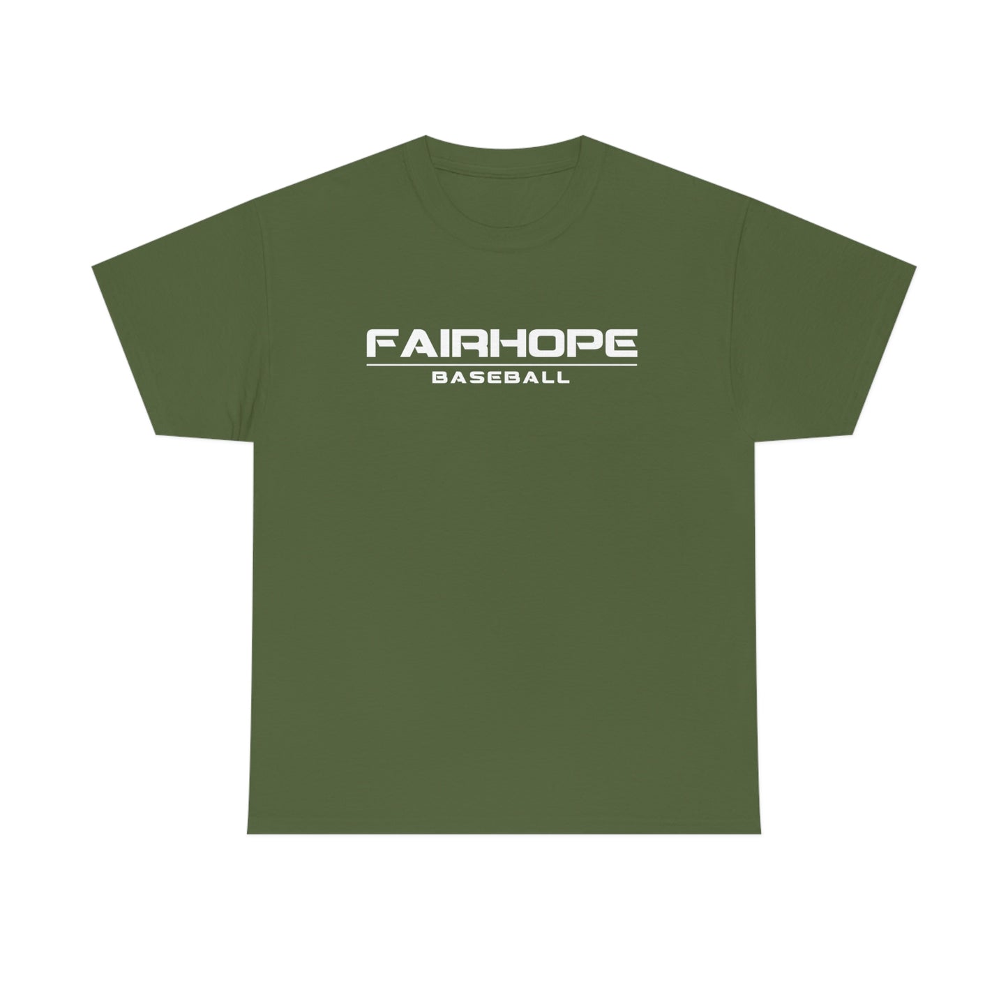Mens Fairhope Baseball Tshirt White Text