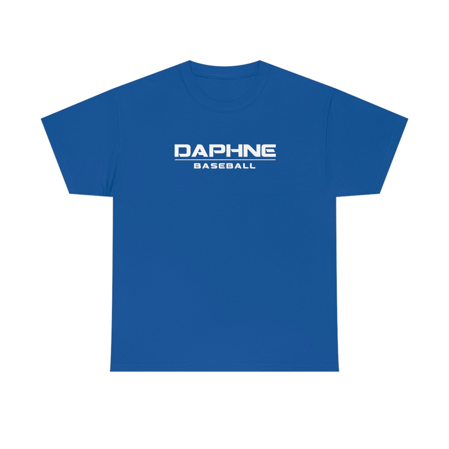 Mens Daphne Baseball Tshirt White Text