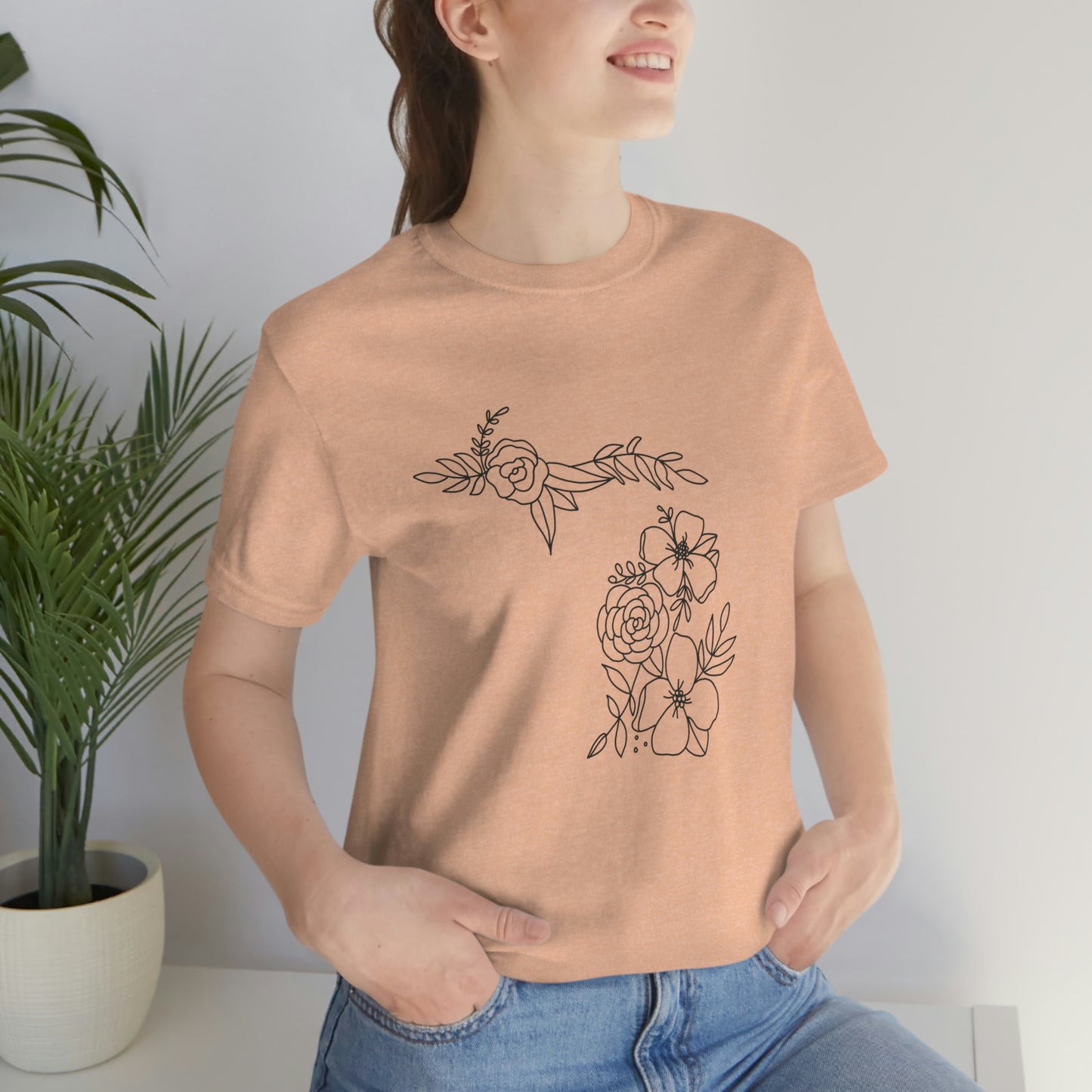 Flower Michigan Womens Tshirt