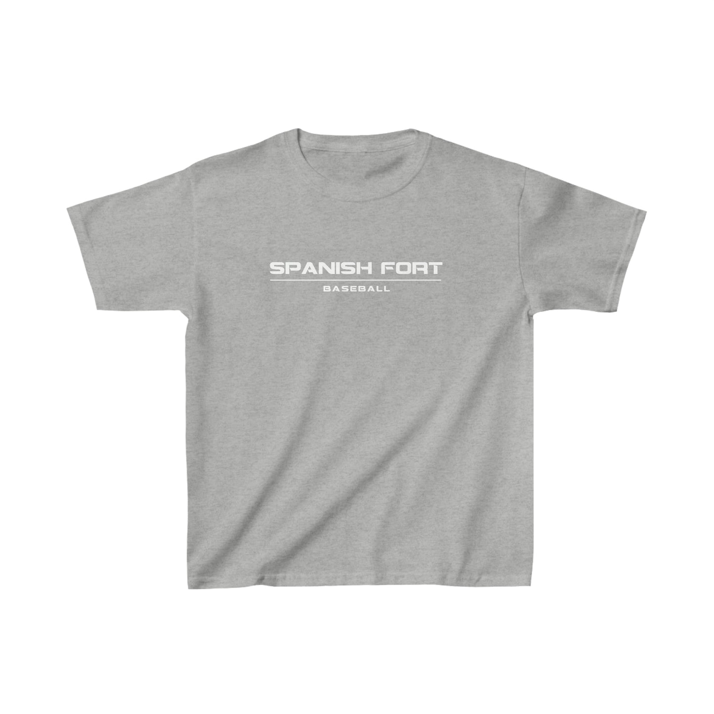 Boys Spanish Fort Baseball Tshirt White Text