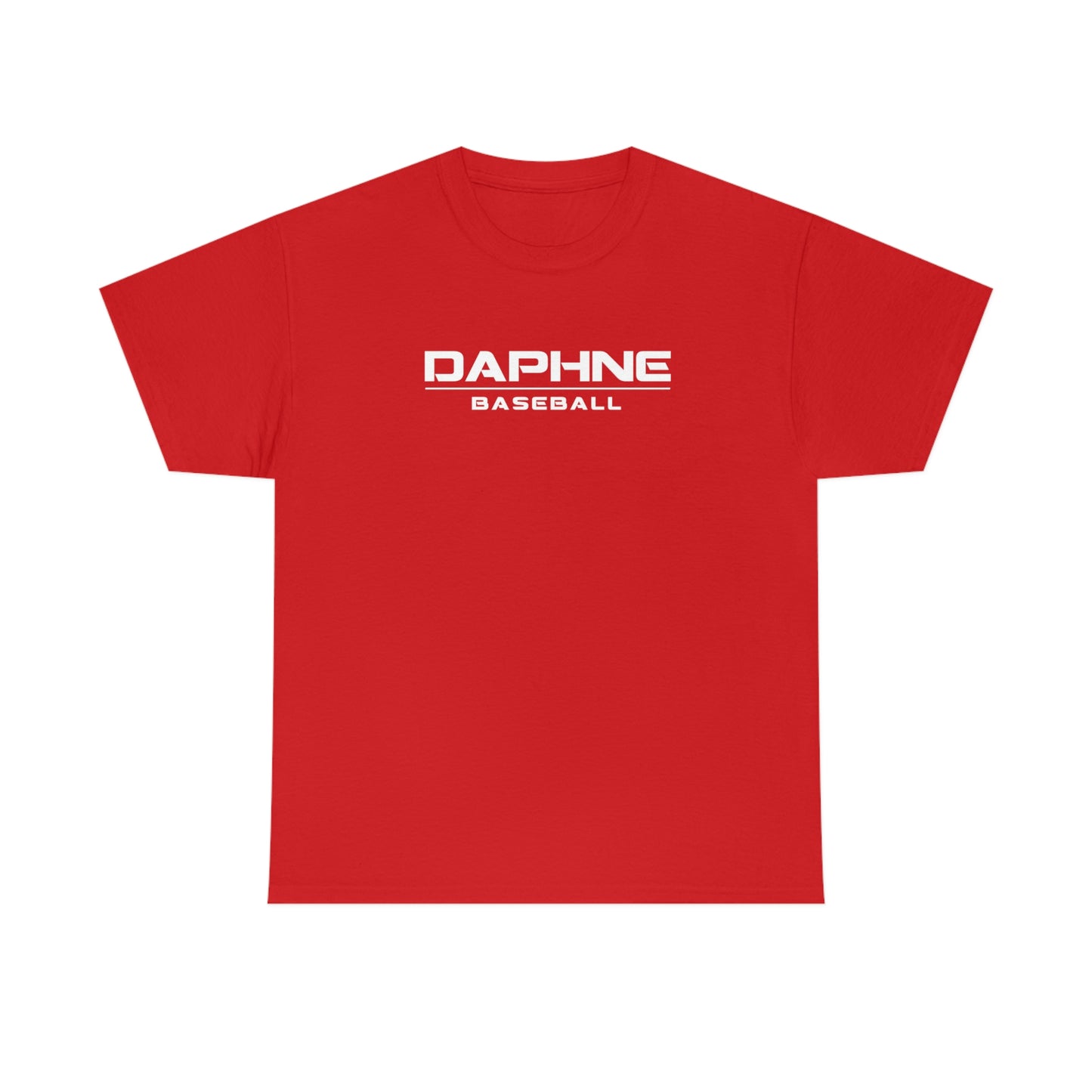 Mens Daphne Baseball Tshirt White Text