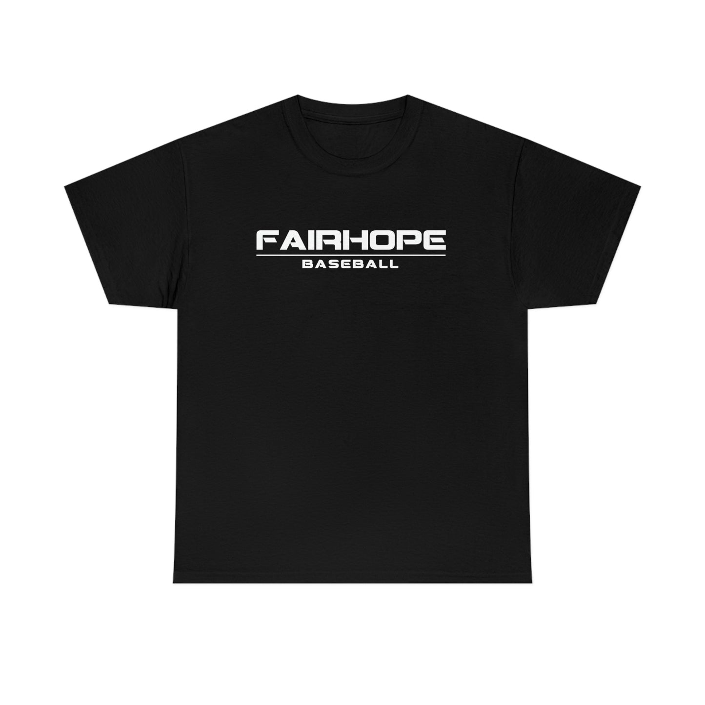 Mens Fairhope Baseball Tshirt White Text