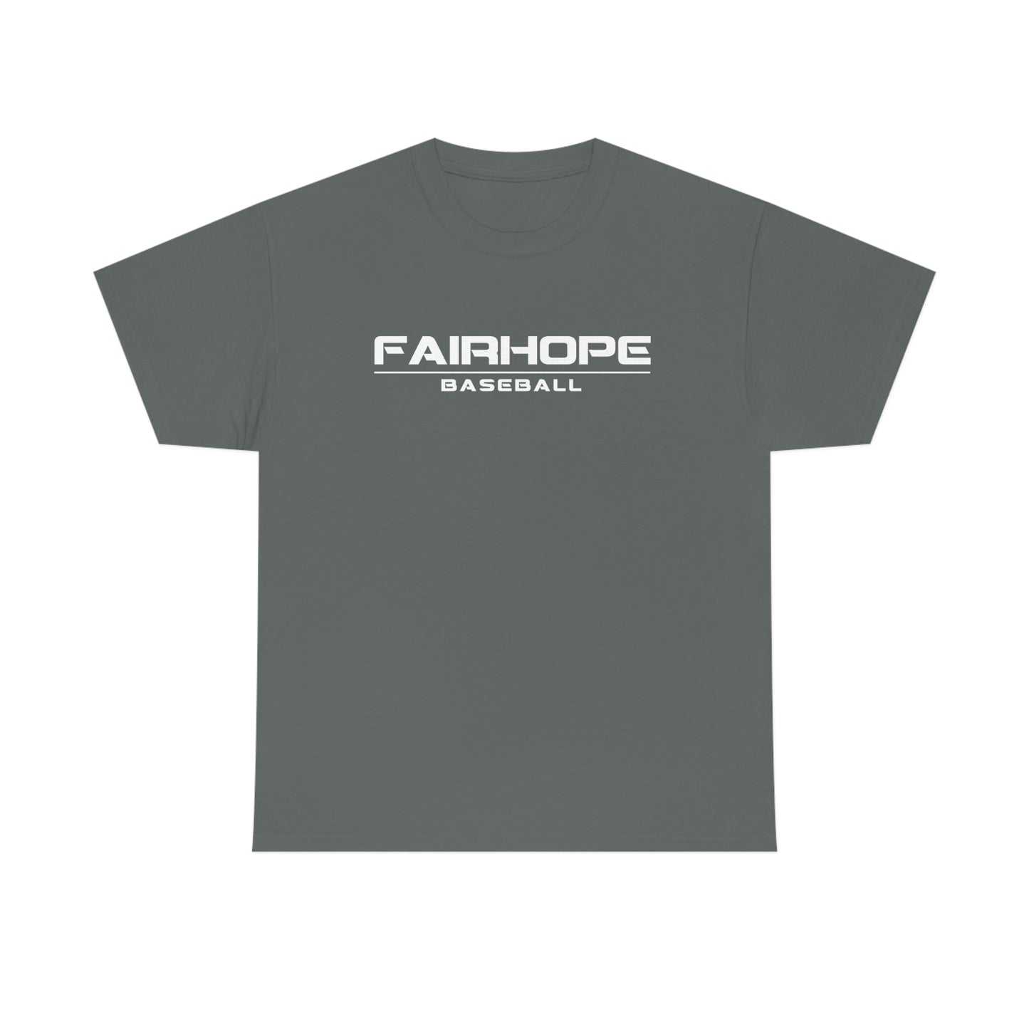 Mens Fairhope Baseball Tshirt White Text