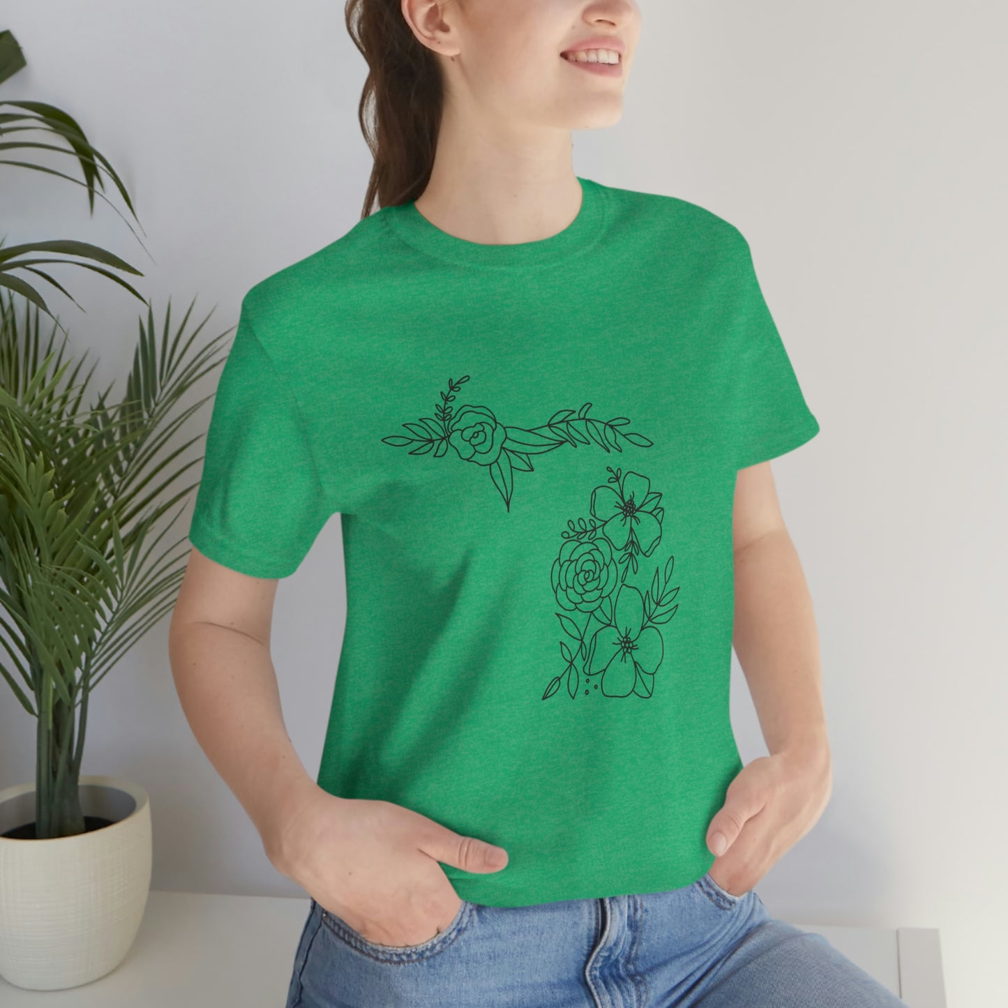 Flower Michigan Womens Tshirt